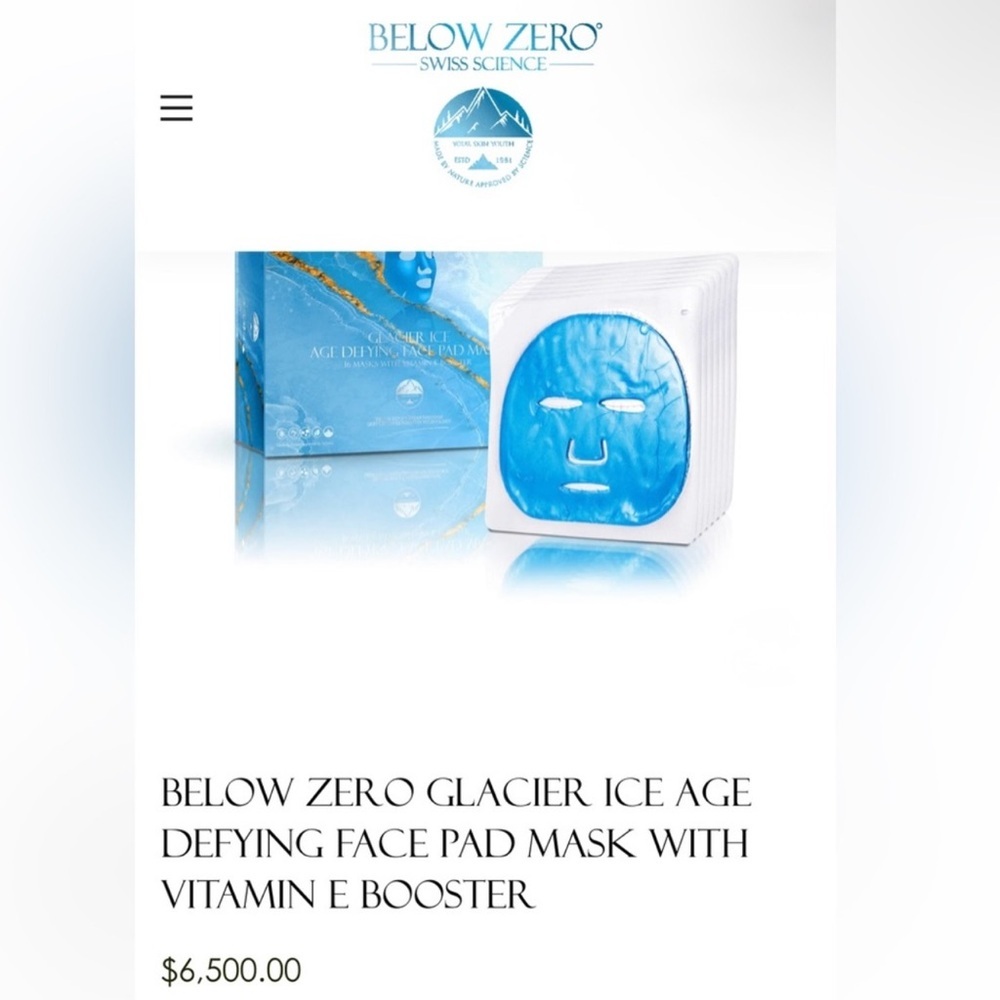 Glacier Ice Age Defying Face Mask - Blue